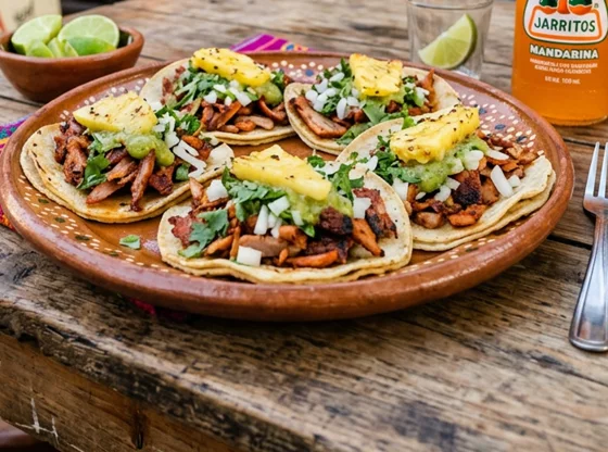 Publicación de ejemplo con una orden de tacos al pastor