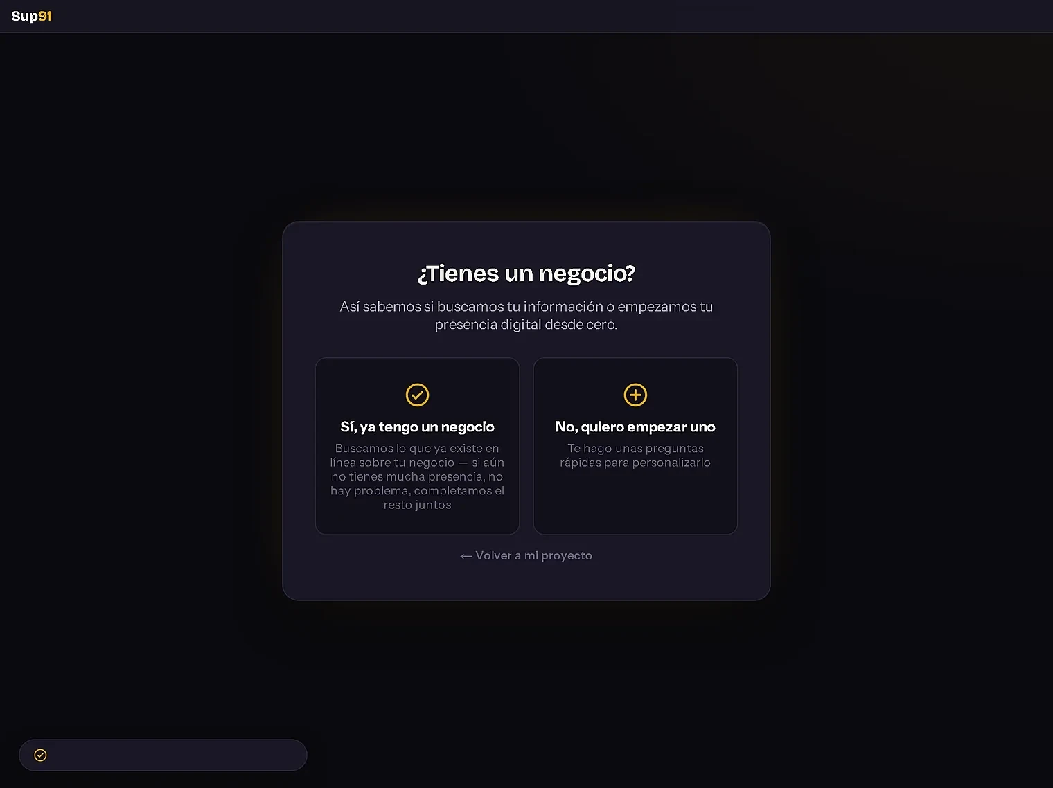Sup91 preguntando a qué se dedica el negocio